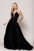 Glitter Prom Ball Gown with Corset Back in Black